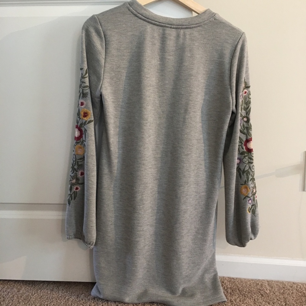 Francesca’s Alya Embroidered Sweater Dress